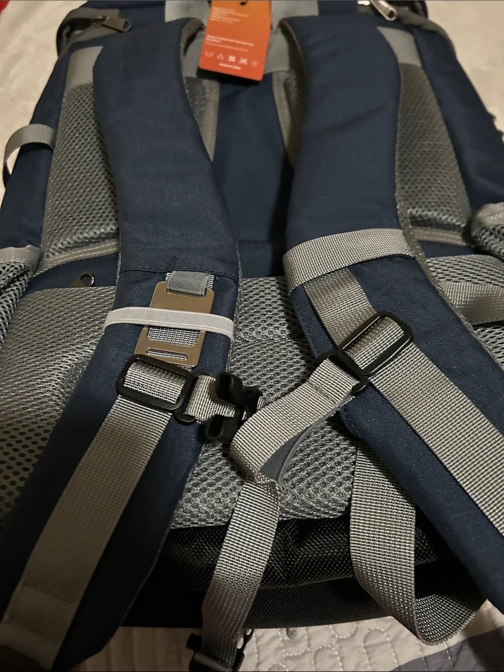 Maelstrom Hiking Backpack Navy Blue Gray 40 L-New with tags.